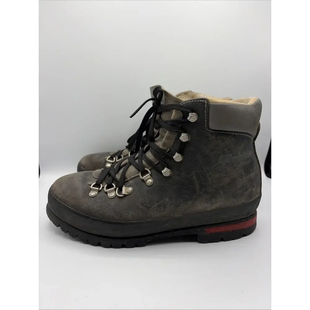 Raichle Men's Size 10.5 M Swiss Leather Hiking Mountaineering Boots VTG Good